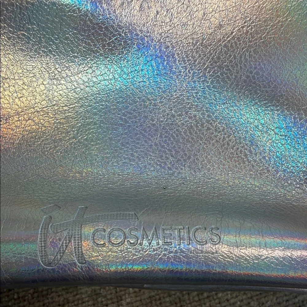 Holographic It Cosmetics Silver Cosmetic Bag